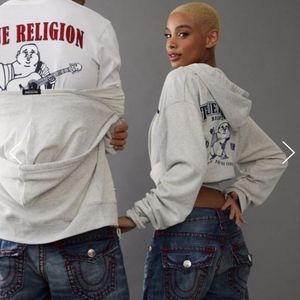 NWT True Religion Ricky Super T Red Stitch
